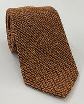 Burnt Orange Shantung Grenadine Grossa Silk Tie SHGT-14